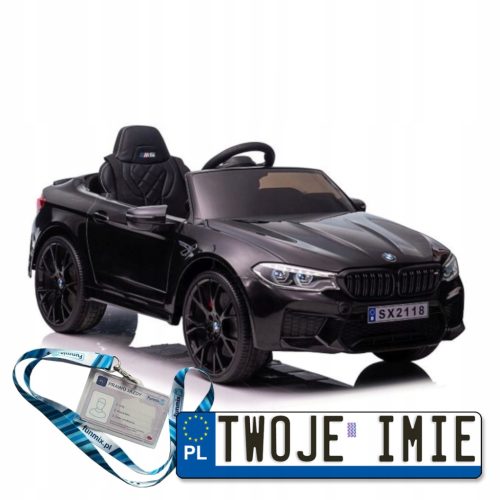 BMW M5 ELEKTRIČNI AVTO Z ČRNO LAKIRANO EKO USNJEM, EVA PLATIŠČI, MP3 USB VHOOD