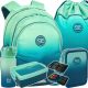 CoolPack Slovenski šolski nahrbtnik Jerry Gradient Blue Lagoon 21 l + 4 dodatki