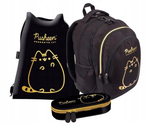 olski nahrbtnik Pusheen St. Majewski | Zlati in črni motivi, 23 l | Komplet svinčnik in torbica

Zestaw šolskih potrebščin za dekleta s čudovitim motivom mačke Pusheen!

Plecak:
- 4 komore
- 2 elastič