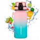 Bidon za vodo za deklice 350 ml roza in turkizna brez BPA