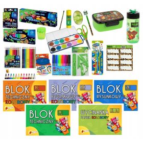 PIXELE Umetniški komplet šolske posteljnine XXL