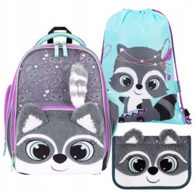   BAMBINO RACOON ŠOLSKI NAHRBTNIK ST.MAJEWSKI RACOON + PENCASE + TORBA SET