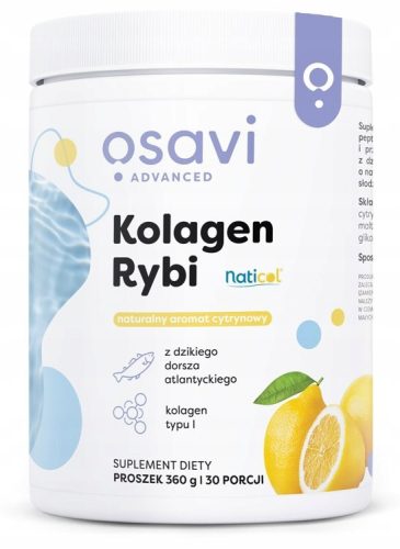 Kolagen Rybi z dzikiego dorsza z dodatkiem cytryny OSAVI 360g