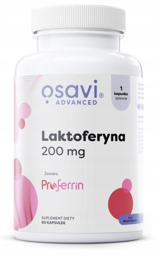 Laktoferin OSAVI 200mg s Proferrinom® - 60 kapsul za izboljšanje absorpcije železa