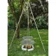  Inox trinožni žar 225cm 2 rešetki 70 in 50cm + kolut PREMIUM INOX