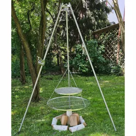    Inox trinožni žar 250cm + 2 rešetki 80 in 50cm + kolut LUX set