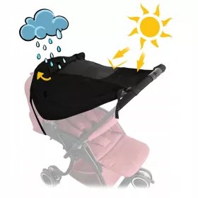 SONČNI VIZIT ZA VOZIČEK 59*69cm, črna