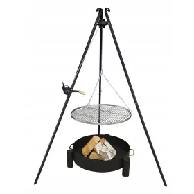    Tripod Grill Vrtna zložljiva rešetka za kamin iz nerjavečega jekla