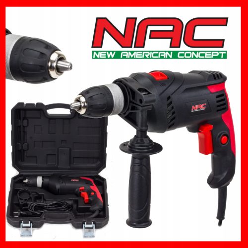Električni udarni vrtalnik NAC IDE80-B-PT 800W + Ročaj + Kovček
