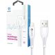 Korgy USB-A - iPhone pleteni kabel 1,2 m bel Hitro polnjenje 2,4 A