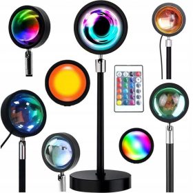   Sončna LED nočna svetilka za spalnico, dnevno sobo, Sončni RGB ambient