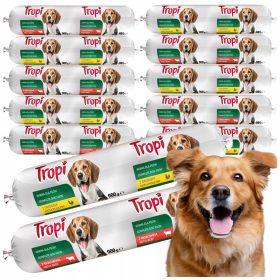   TROPI MOKRA HRANA ZA PSE KLOBASA MIX MESO GOVEDINA PERUTNINA 10x900G