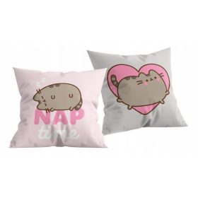   BLAZINA ZA ODMOR MAČKA KITTEN PUSHEEN 40x40 DVOSTRANSKA ROZA SIVA