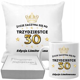   Darilo za 30. rojstni dan - Set blazine in skodelice v škatli