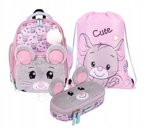 olski nahrbtnik Bambino Premium Miška Plus Plush Set