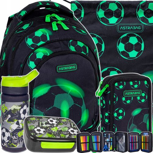 olski nahrbtnik AstraBag Neo Football Set, črna, 20 l