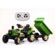 TRAKTOR z AKUMULATORSKO PRIKOLICO 2x MOTOR DALJINSKI UPRAVLJALNIK