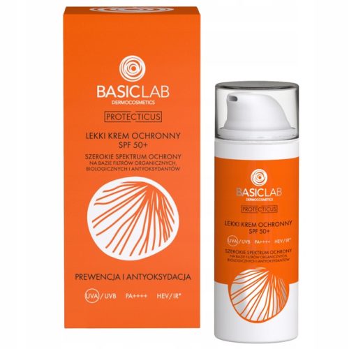 BasicLab Zaščitna krema za obraz s SPF50+, 50 ml