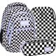 Zmogljiv mladinski nahrbtnik Checkboard Mesh White-Black Backup 26 litrov