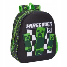   Minecraft Creeper 3D nahrbtnik za vrtec | Črn zeleni plecak za fante in punčke | Izjemno vzdržljiv in udoben Minecraft nahrbtnik za vsakodnevno uporabo v šoli ali prostem času. Ta izvirni 3D nahrbtnik