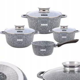  MARMORNI LONCI SET POTS FRY FRY SET INDUKCIJA PLIN