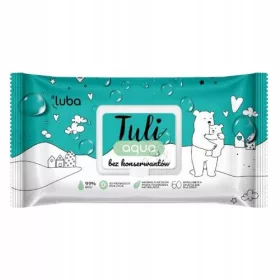  Luba Tuli Aqua Vlažni robčki za otroke brez konzervansov 6 x 60 kosov, 99% vode