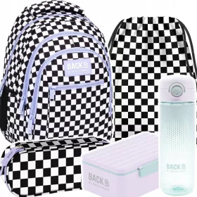   Pomladni set nahrbtnika BackUP 26 L s karirastimi vijoličnimi elementi