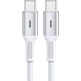   Korgy CCW12 USB-C - USB-C kabel 60W 1,2m bel najlon za hitro polnjenje