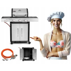  PLINSKI ŽAR ACTIVA QUATRO INOX 3+1 LITOŽELEZNA MREŽA