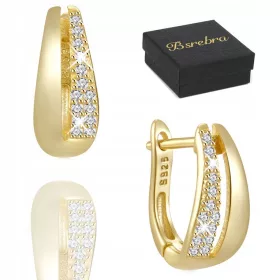    UHANI iz srebra 925 iz zlata z angleškimi zaponkami iz CIRKONIJEV SREbra