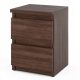 Optimized name: Elegantna nočna omara z 2 predaloma, iz wenge hrasta
