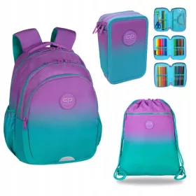   CoolPack večprekatni šolski nahrbtnik Shades of purple, Shades of blue, Shades of green 21 l