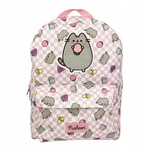 Pusheen Mačji Šolski Nahrbtnik s Plišasto Aplikacijo 37 cm