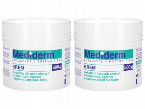 2x MEDIDERM Krema za Psoriazo, Ekcem in Atopijski Dermatitis, 500g