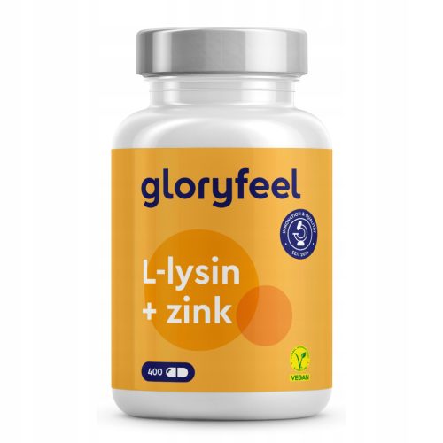 Kapsule L-lizin in cink od Gloryfeel - Zdravje in imunost, 400 kapsul