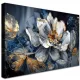 MODEREN SLIKAN NA PLATNU GLAMUR FLOWER 120x80 ZA DNEVNO SOBO