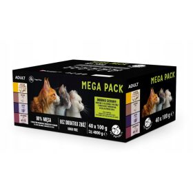   PET REPUBLIC MEGA PAKET mokre hrane za mačke (piščanec, teletina, raca, puran, govedina) 40x100g