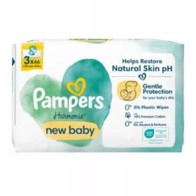 Pampers Harmonie Novorojenček Vlažilni Robčki, 3x46 kosov