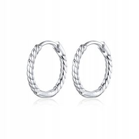  ARSrebrni srebrni obročasti uhani