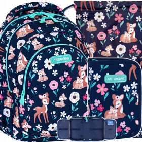   AstraBag šolski nahrbtnik Baby Deer 20 l + 2 dodatna izdelka