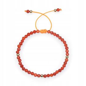 Elegantna zapestnica z naravnim karneolom, regulirljiv obseg