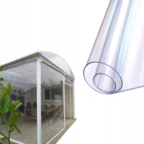   Prozorna PVC folija brezbarvna za vrtne altane, debelina 0,5mm, širina 1,5m
