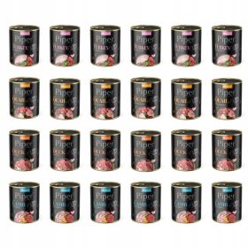   PIPER DOLINA NOTECI MOKRA HRANA ZA PSE MIX OKUSOV 24X 800G PLOČEVINKA