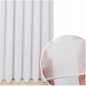 Elegantna bela zavesa iz batista z olovko za vaš dom