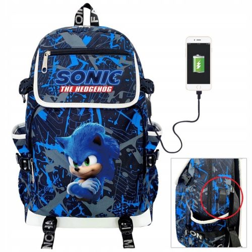 Večnamenski šolski nahrbtnik Sonic the Hedgehog dadi Multicolored 45 l