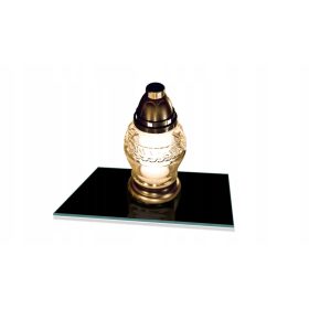 Stekleno stojalo za cvetne sveče 30x22, Črno