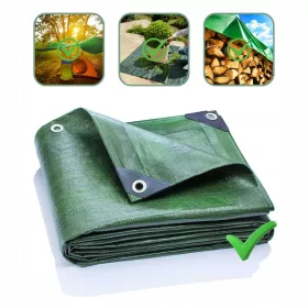   Vodoodporna in UV stabilizirana zaščitna ponjava Home & Garden v zeleni barvi (140 g/m²)