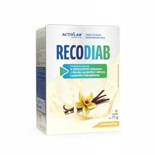 RECODIAB - Kompletno prehransko dopolnilo za diabetike in osebe z hiperglikemijo, vanilija