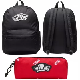   Vans Old Skool Mestni Nahrbtnik Classic Backpack Black + Torbica za Pero - Šolski nahrbtnik Vans Old Skool v črni barvi je klasičen in funkcionalen nahrbtnik primeren za šolo ali prosti čas. Izdelan j