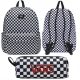 Vans šolski nahrbtnik Old Skool s klasičnim šahovničastim vzorcem + etui za pisala Vans za šolo